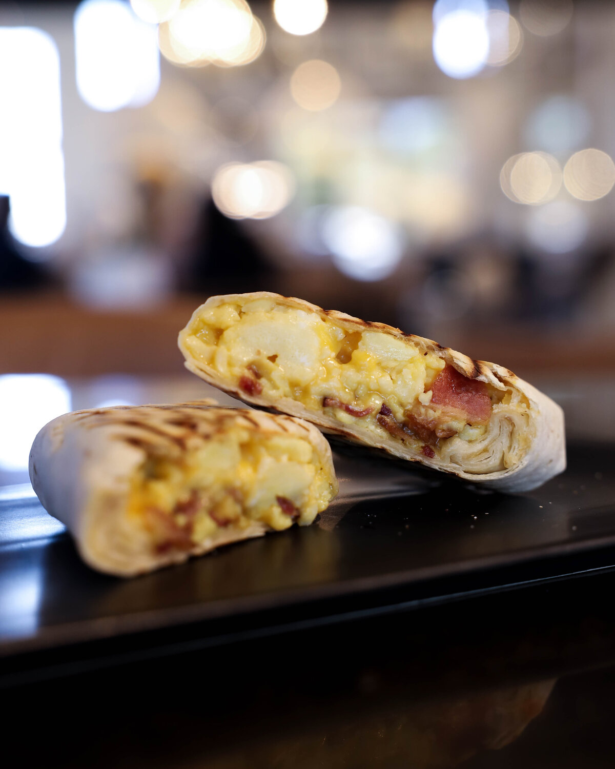 Bacon egg cheese burrito