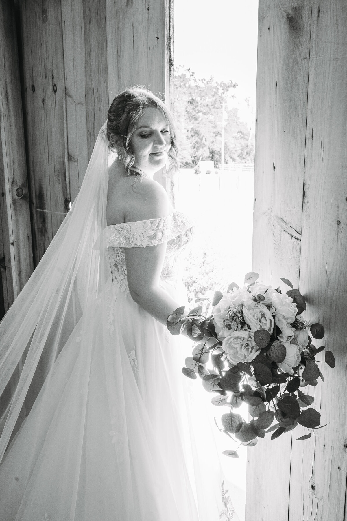 black and white bridal 