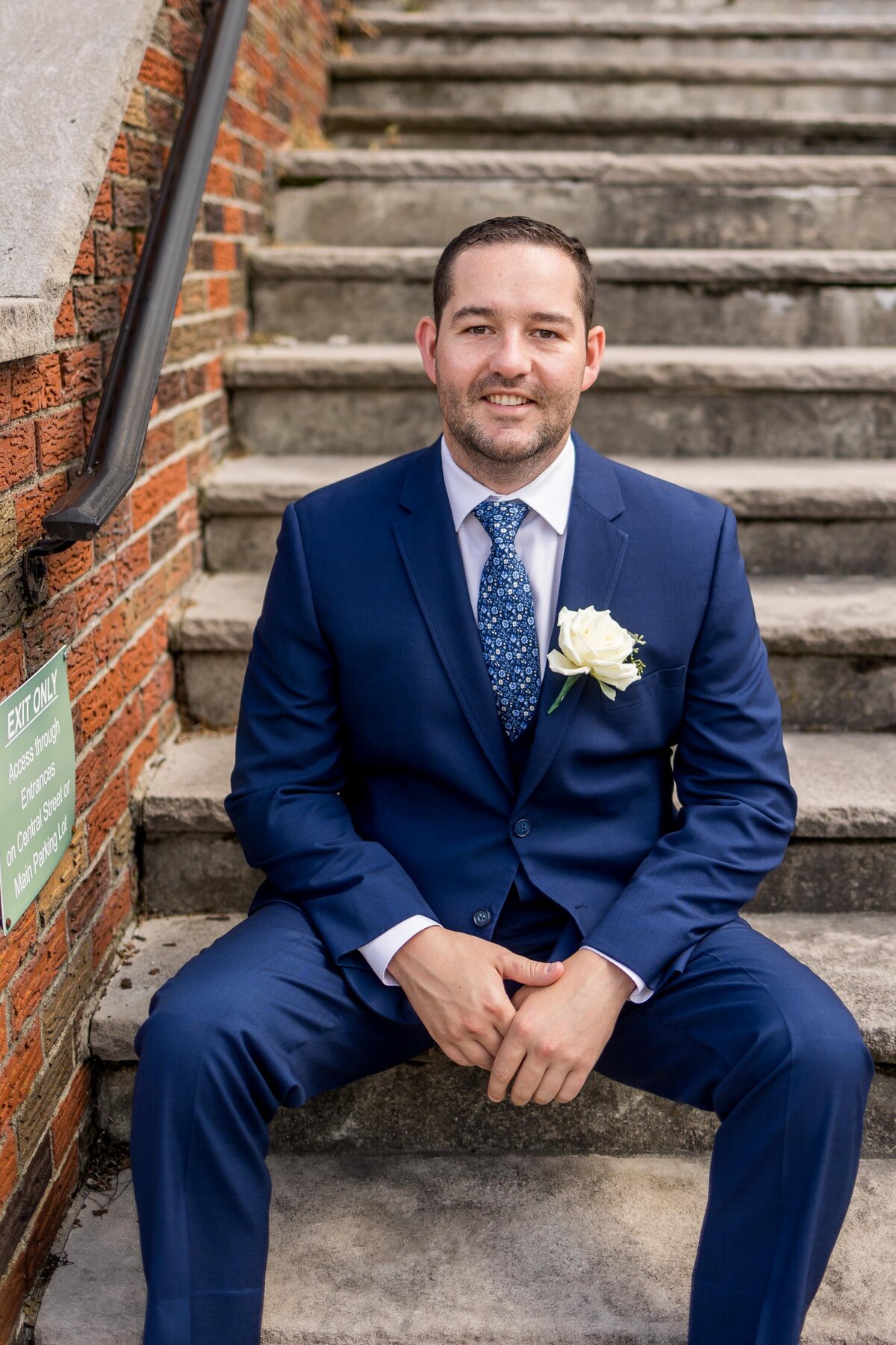 boston area wedding portraits groom