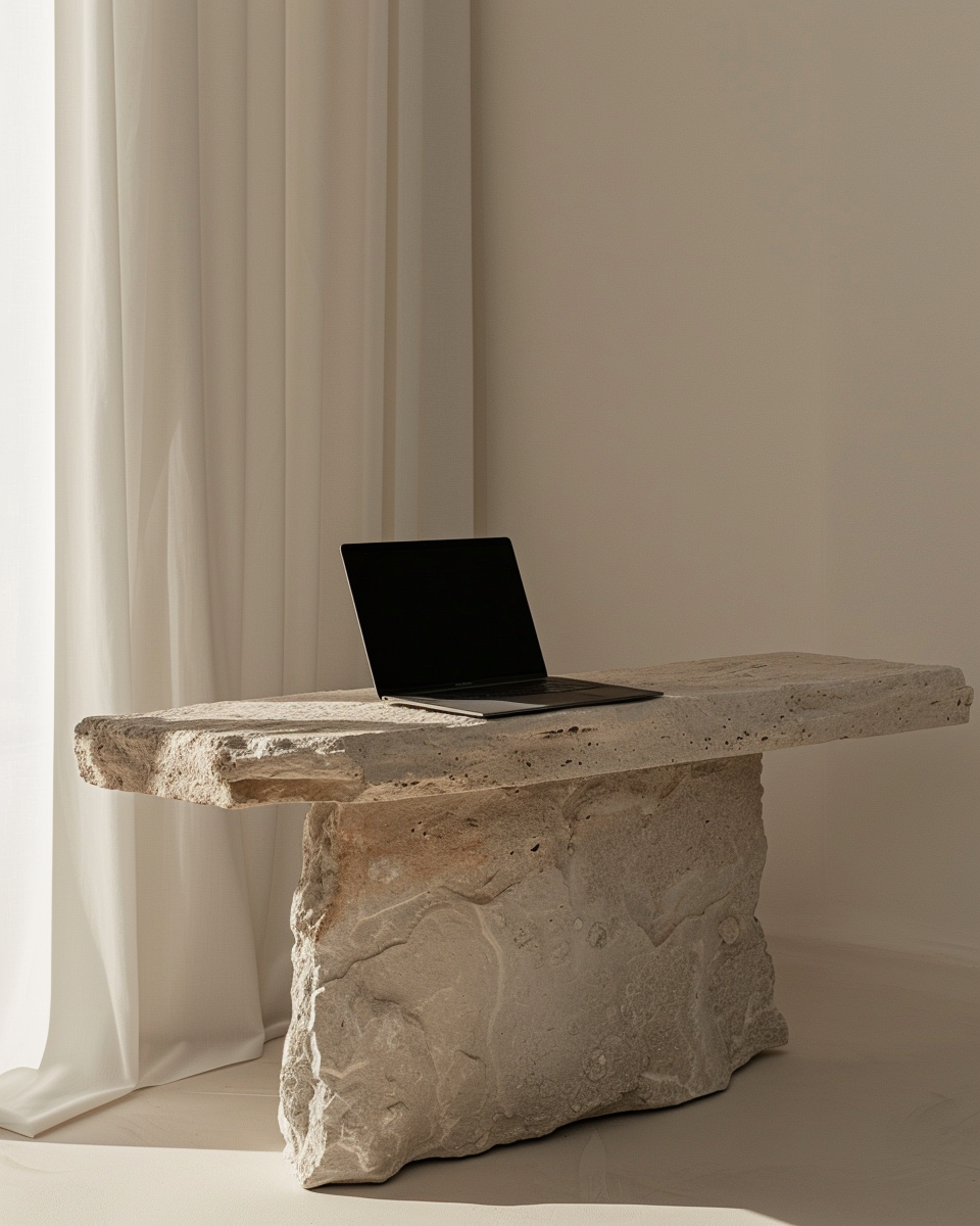 marga888_Modern_minimalistic_stone_table_with_a_MacBook_on_it_46a8829b-f470-4ade-8ca0-e46368585e8a_2