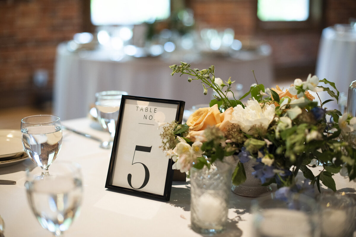 Wedding reception table decor 
