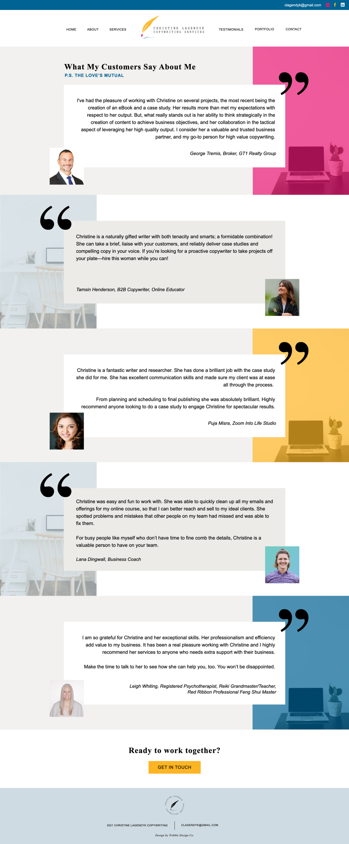 copywriting testimonials