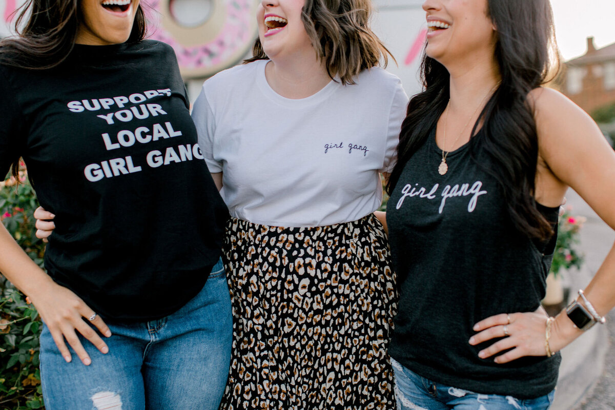 Girls laughing