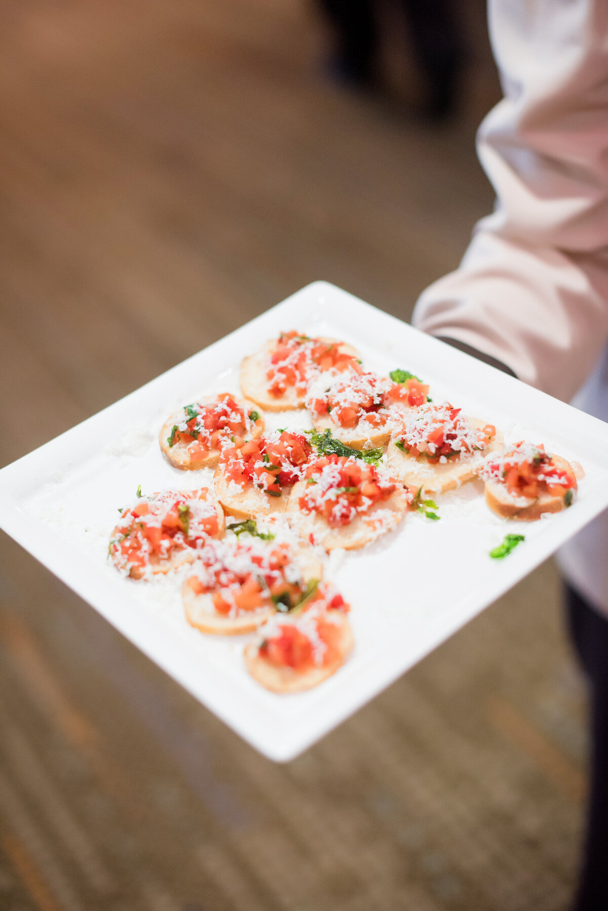 wedding cocktail hour bruschetta yummy