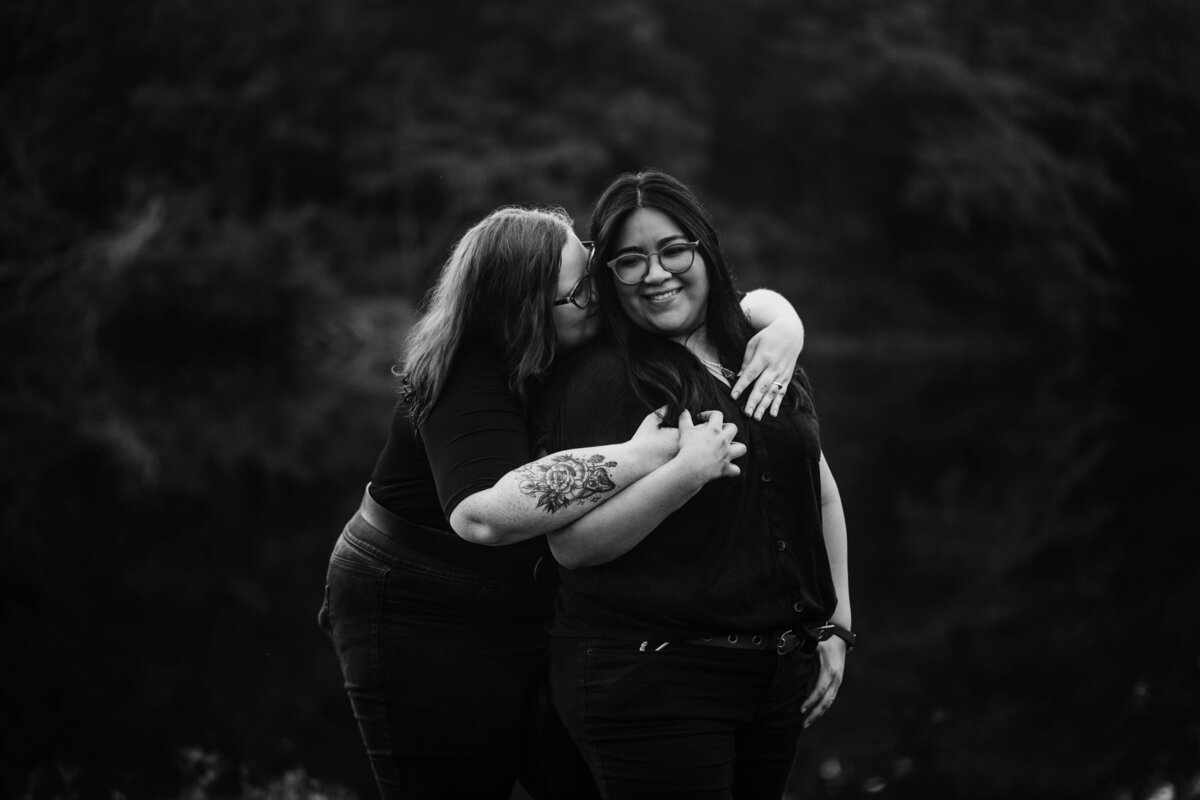 lesbian couple hugging birmingham alabama