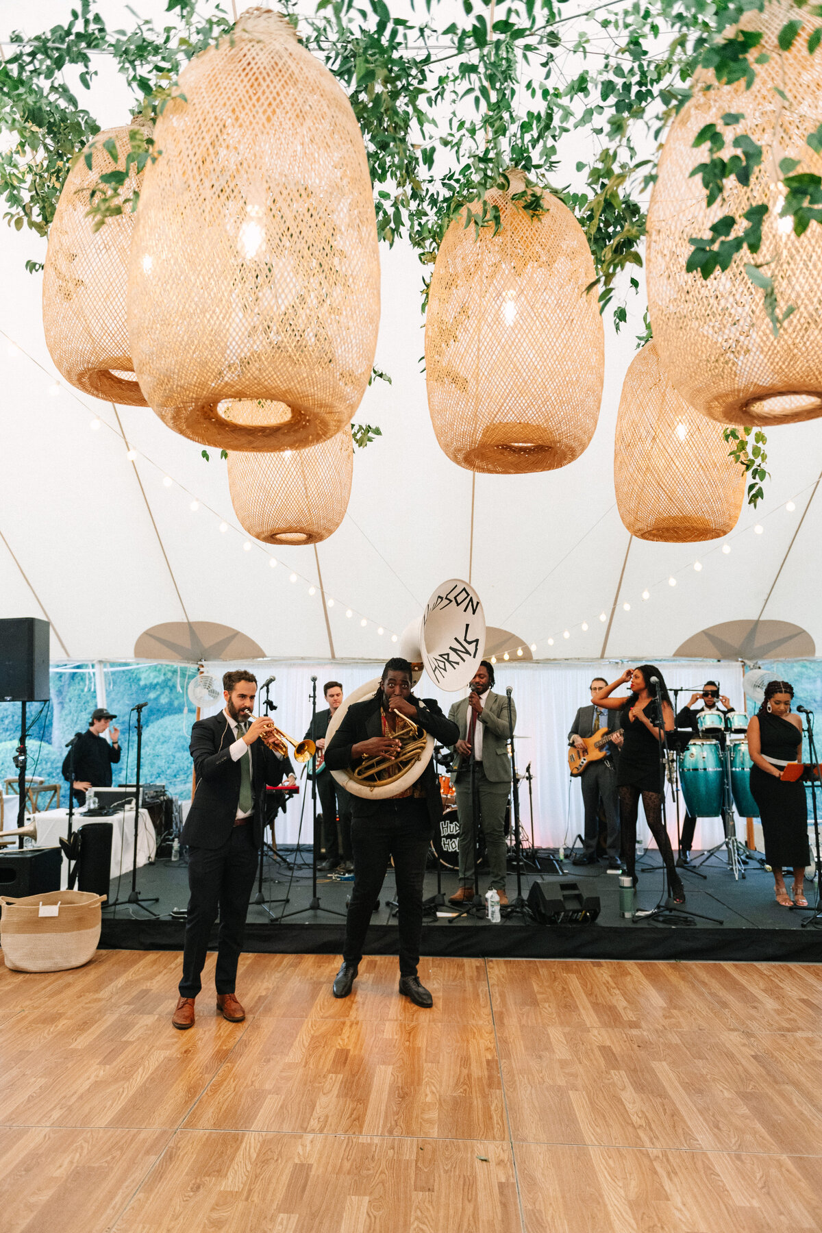 band-tented-wedding-lanterns-vines