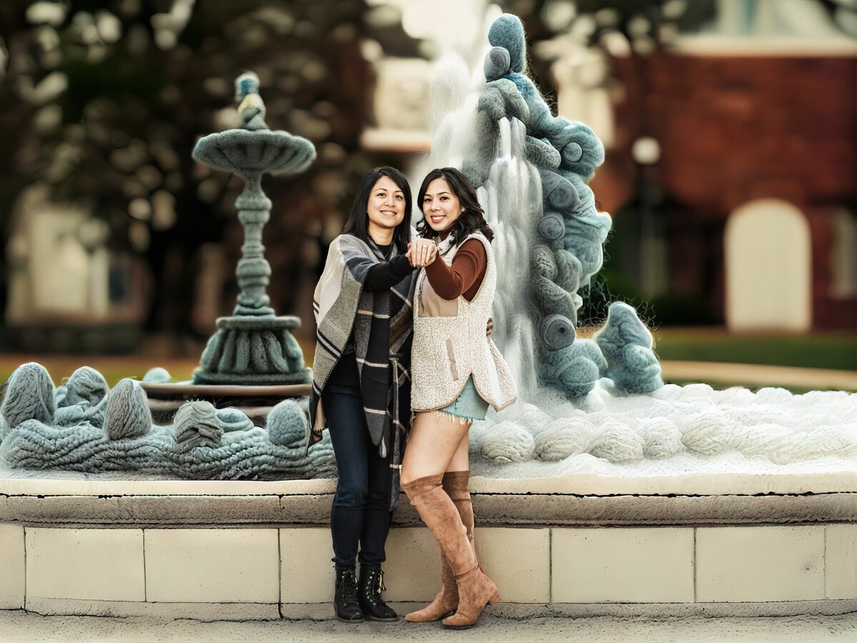 Engagement session at Inglenook winery, Napa Valley California