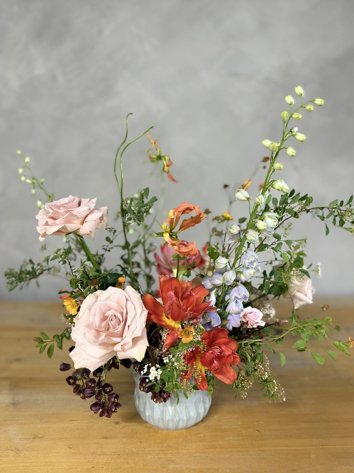 wild arrangement elegant blooms