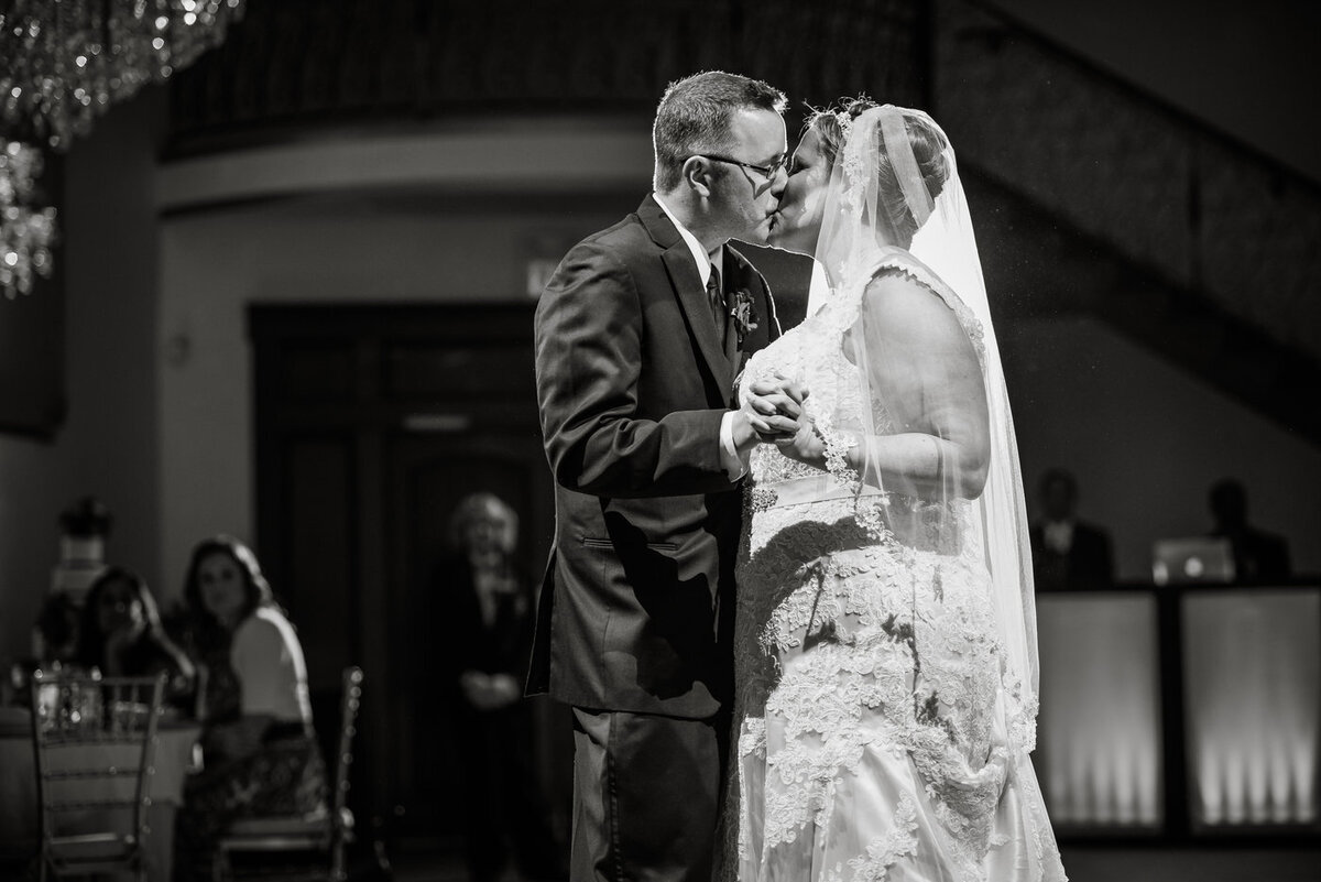 First dance at wedding reception at Luciens Manor by Orlando Wedding Photographer