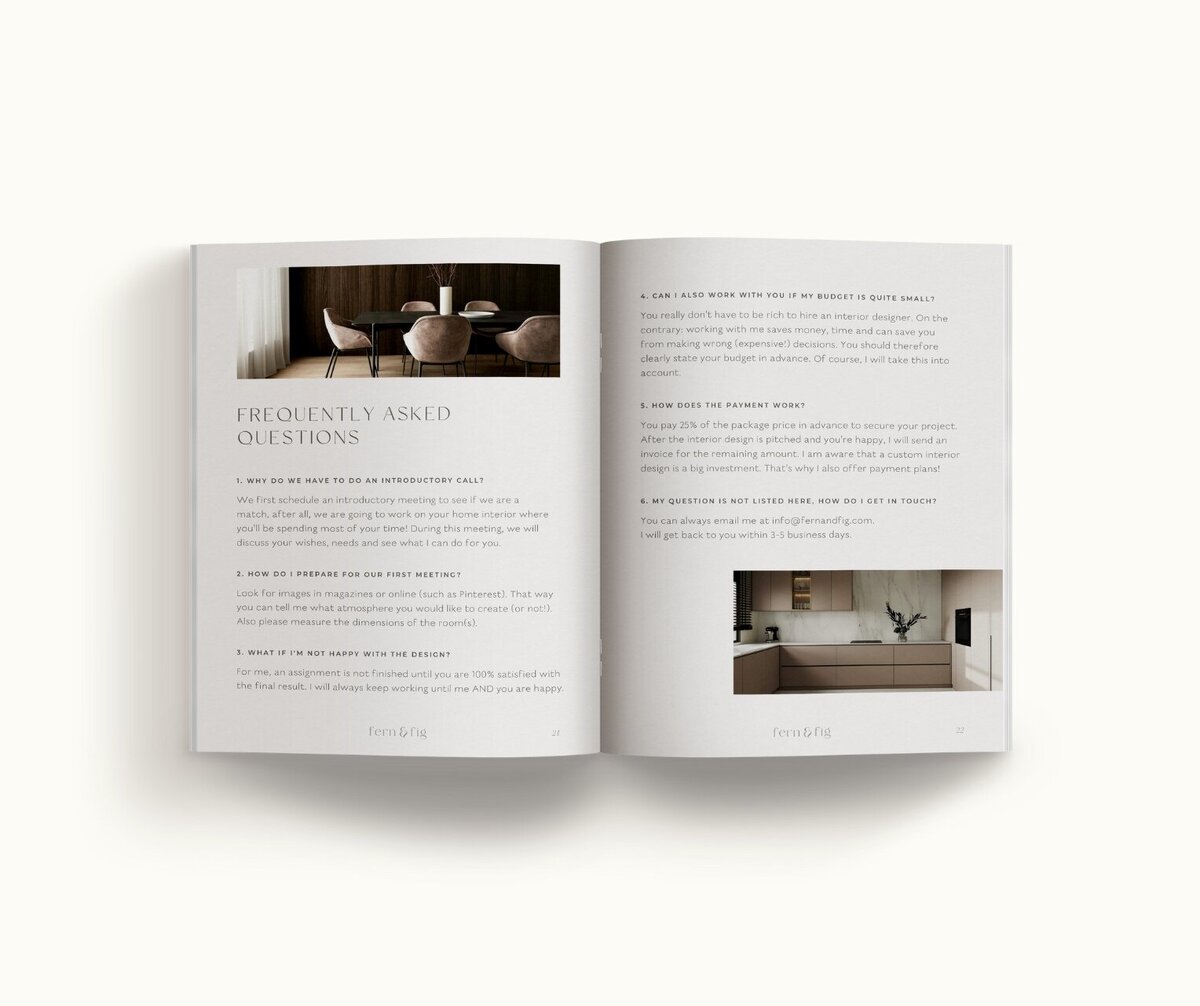 Earthy Showit template for interior designers Fern & Fig 13