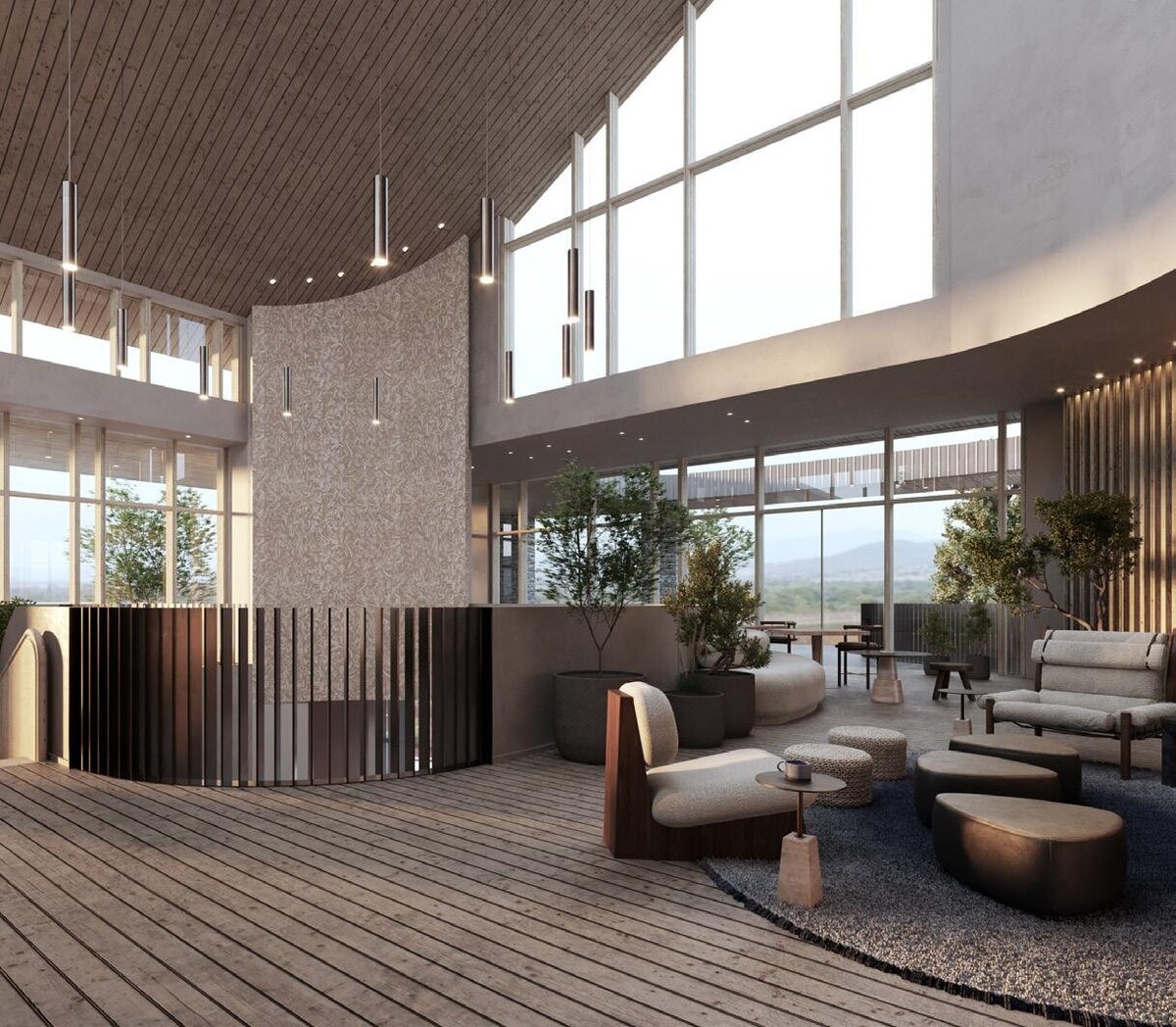 Rendering of the clubhouse in Park City's Velvaere