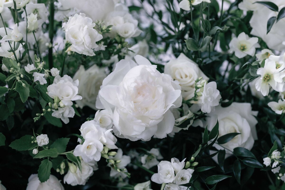 White Roses Wedding Florals