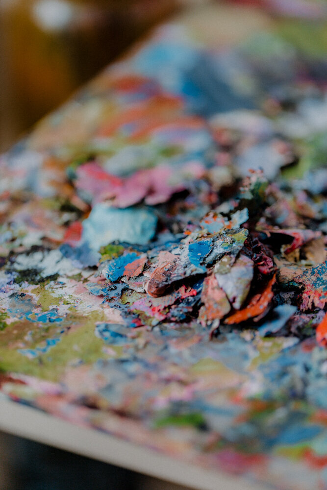 paint chippings in a pile