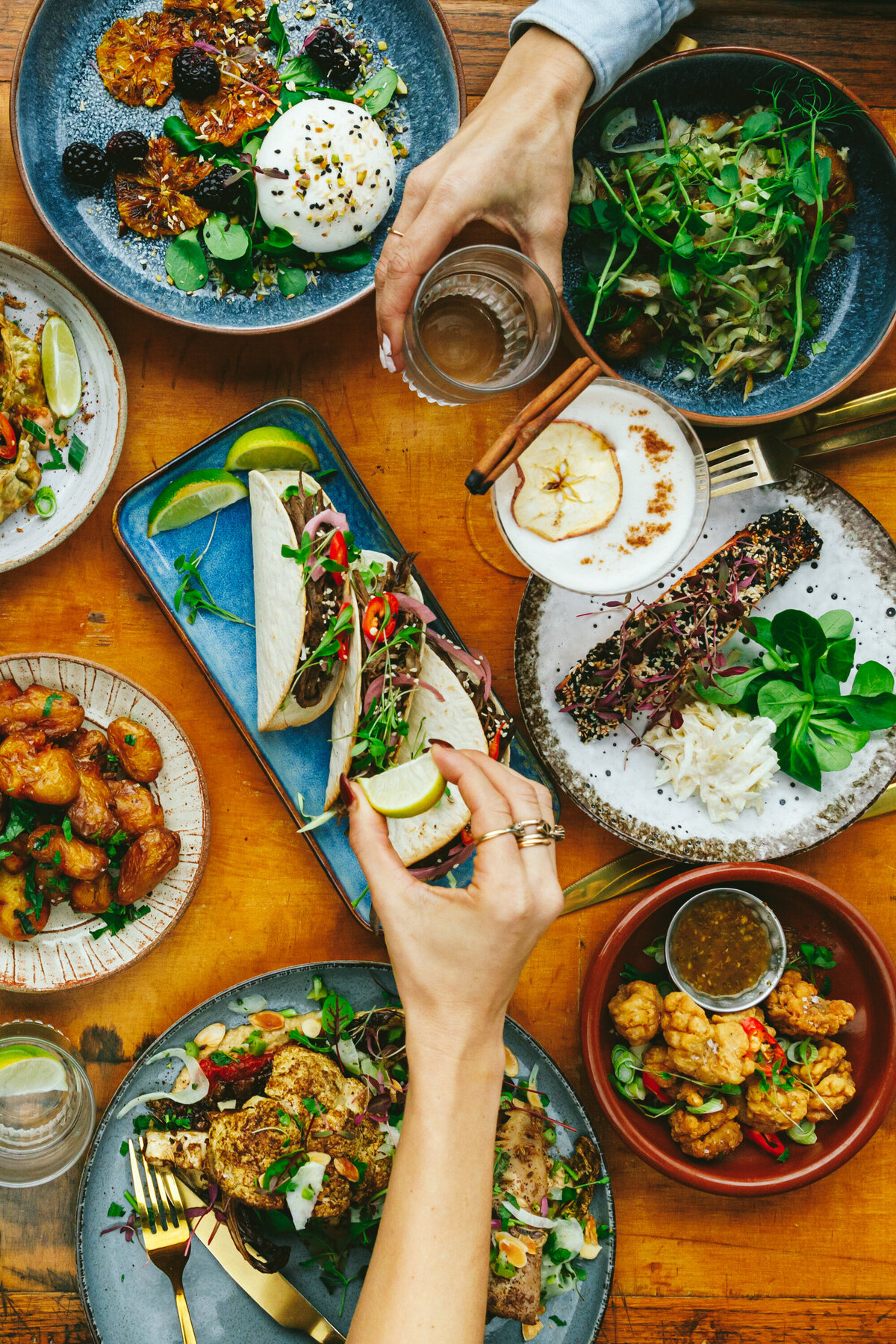 Vibrant Dinner menu Tacos