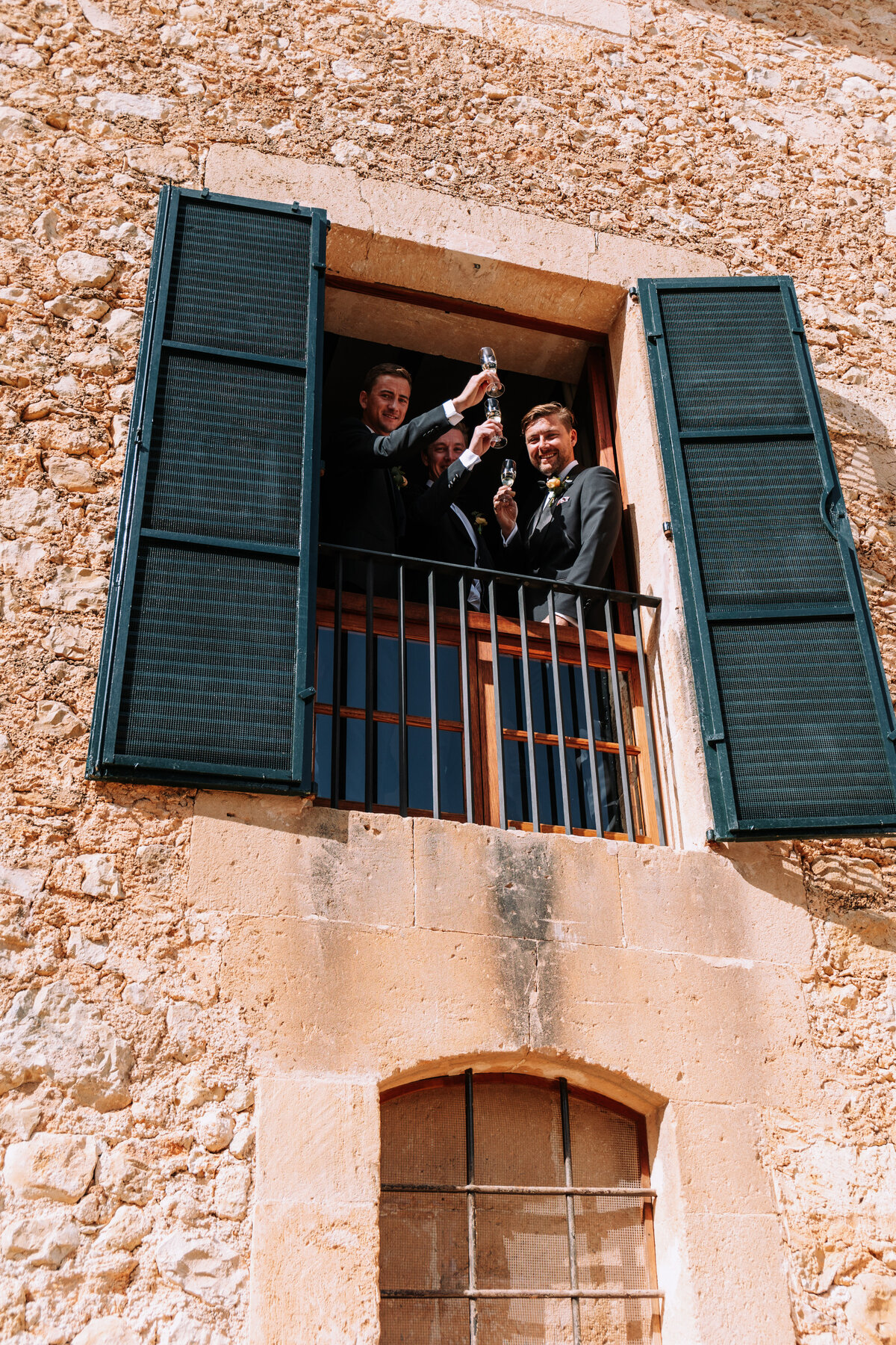 groom in the window