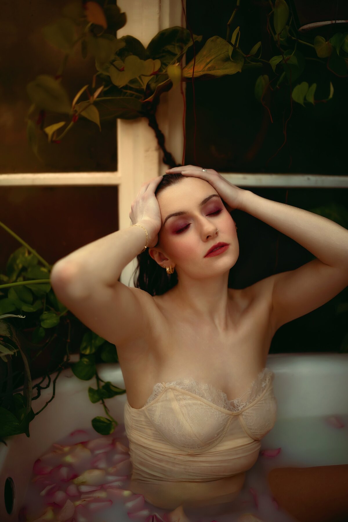 Chicago boudoir milk bath