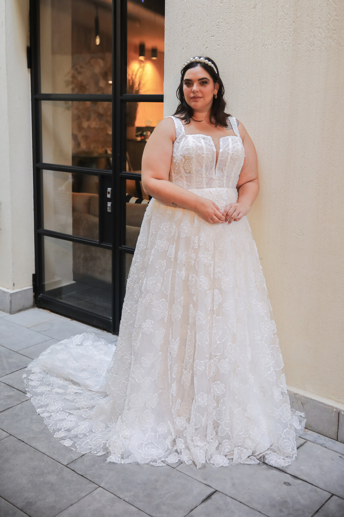 Floral Plus Size Wedding Dress