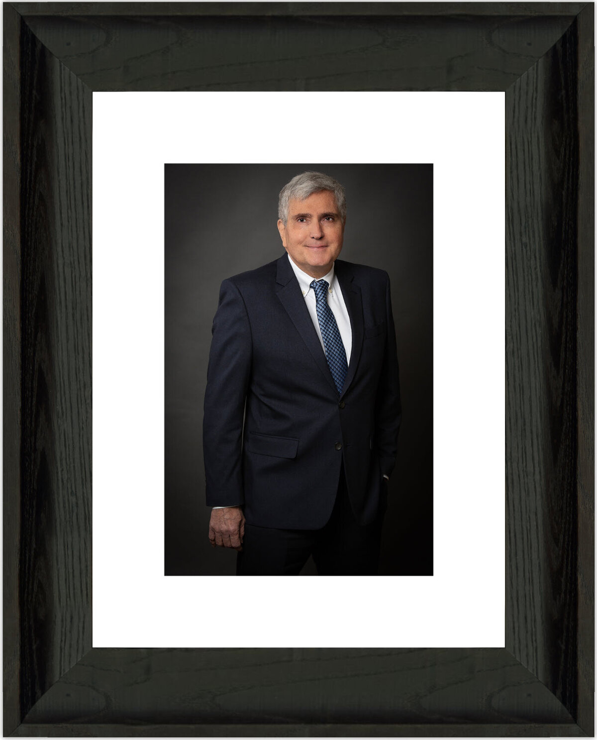 Attorney Len Nary mounted in  Gallery Black Frame with White Mat