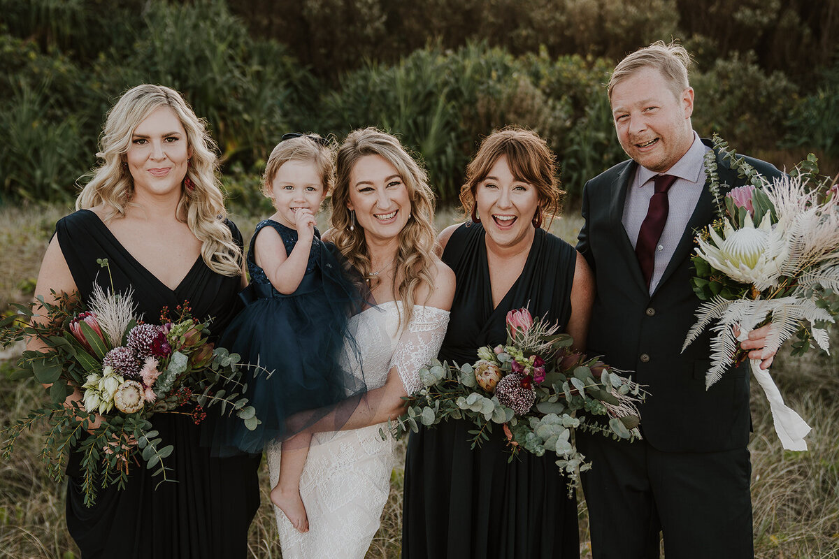 Bella Rae Bride Amy with bride tribe