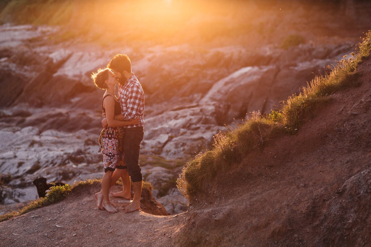 Engagement shoot at Wembury Beach in Devon