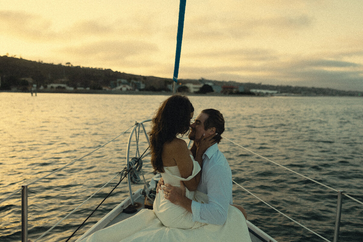 Thuy Tran Photos captured this intimate elopement on the San Diego waters