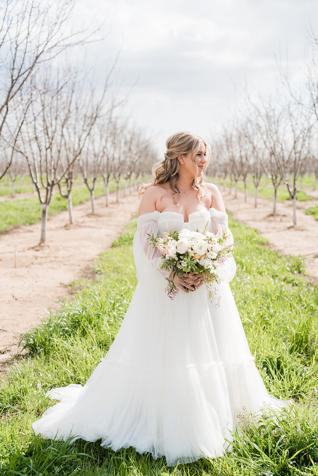 Bridal Portrait in an orchard