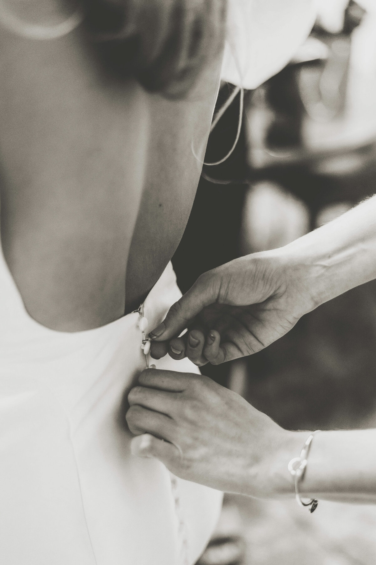 Bride Getting Ready on Wedding Day, Ann Arbor, MI