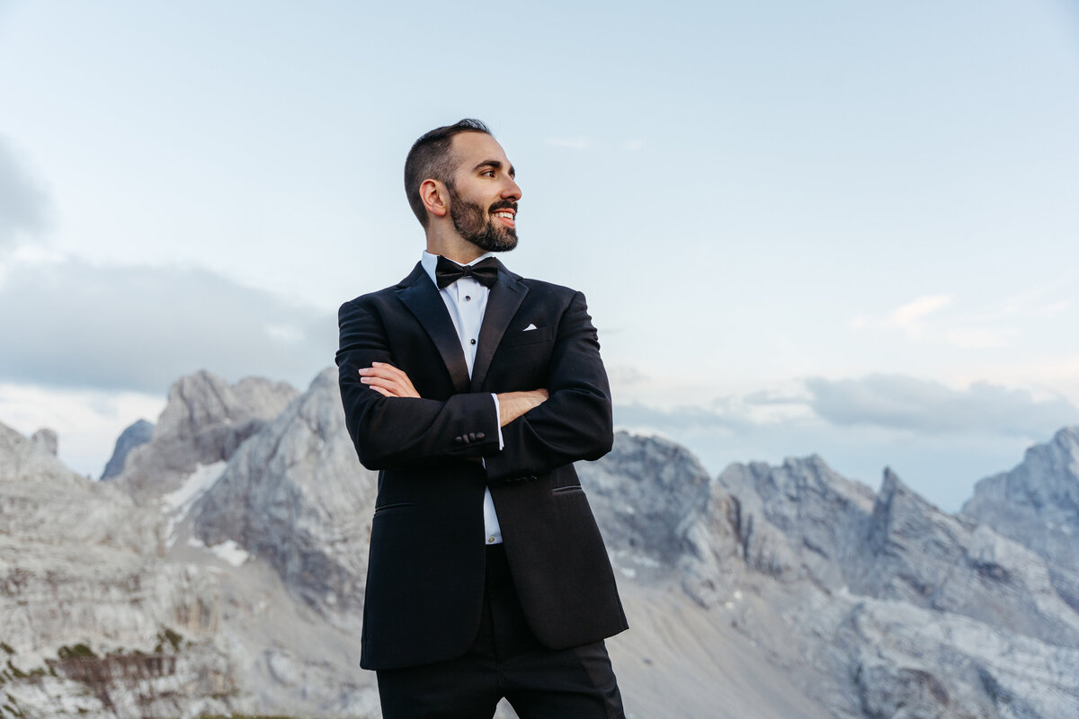 Marmarole helicopter Elopement Dolomites -81