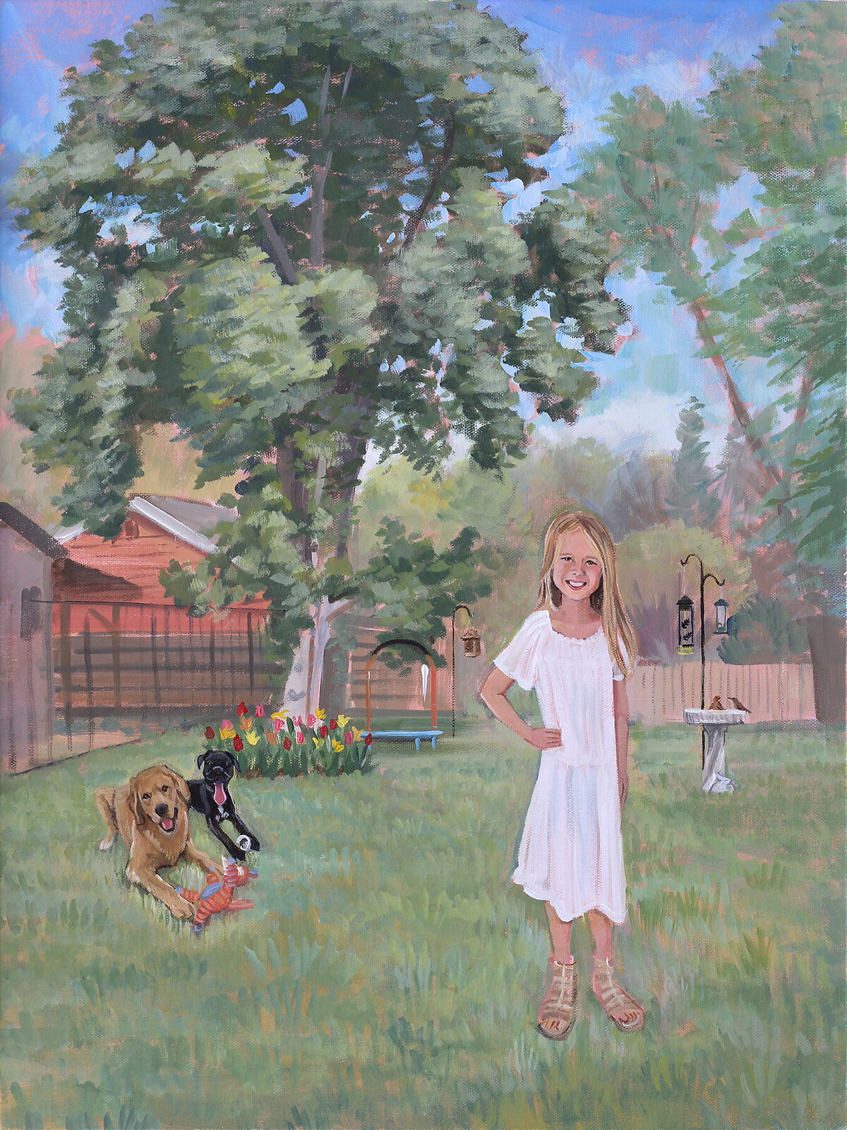 Christina Cline, Violet Portrait from Photos, 18 x 24 inches, web