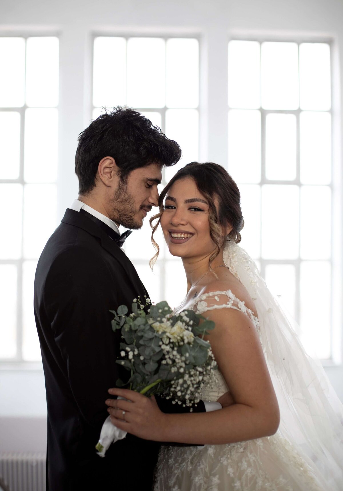 Happy Portrait of Newly Wed Couple