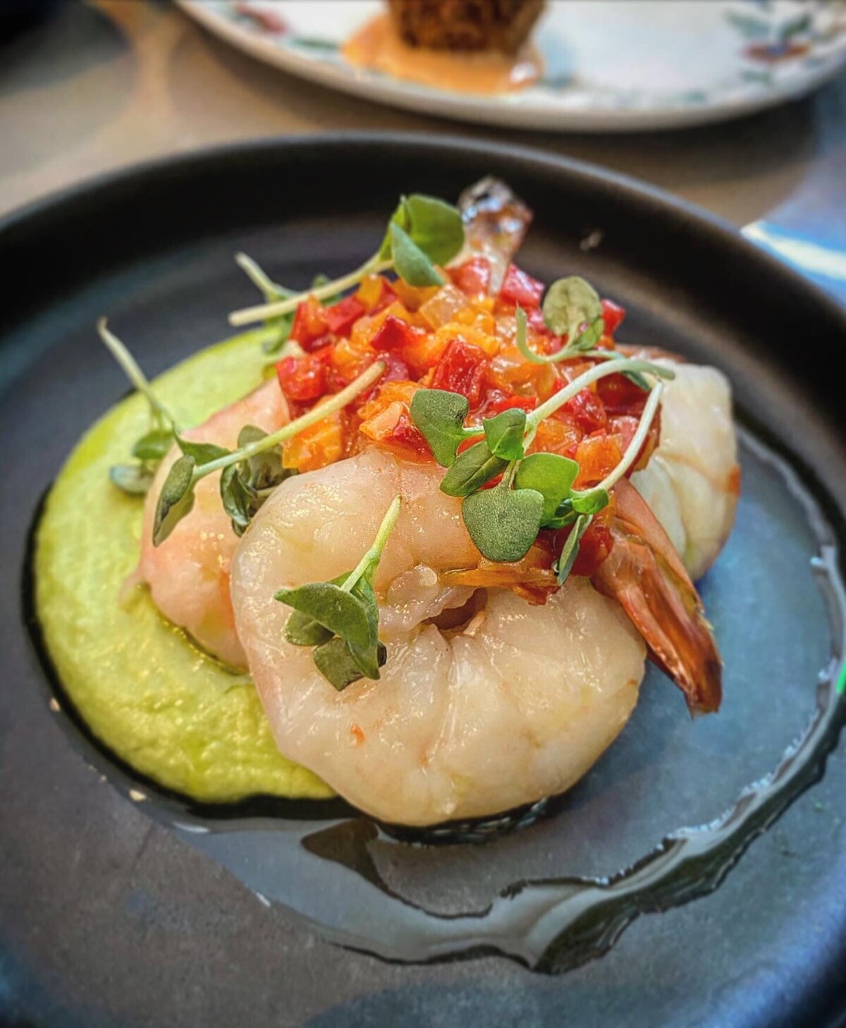 shrimp dish from room for milly in denver colorado