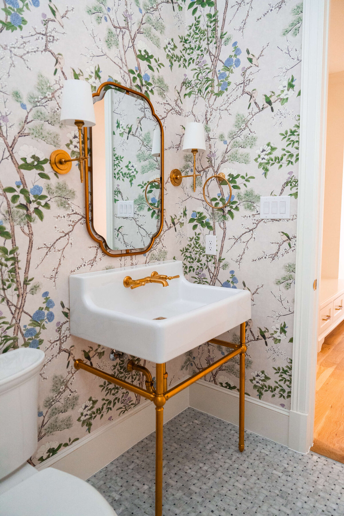 Whimsical bathroom in luxury custom home