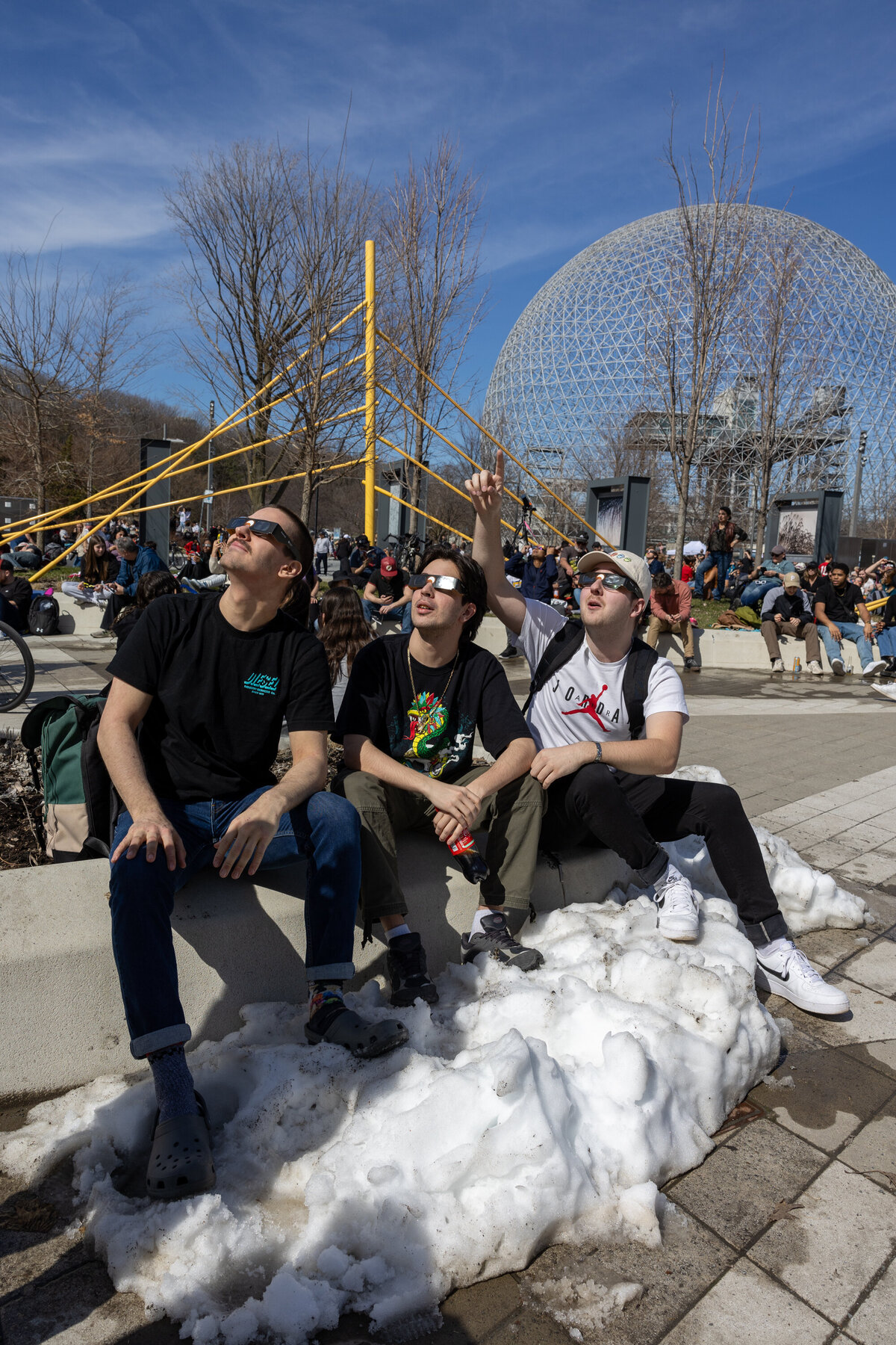 Photographie Événement Montréal  Éclipse Biosphère 2024