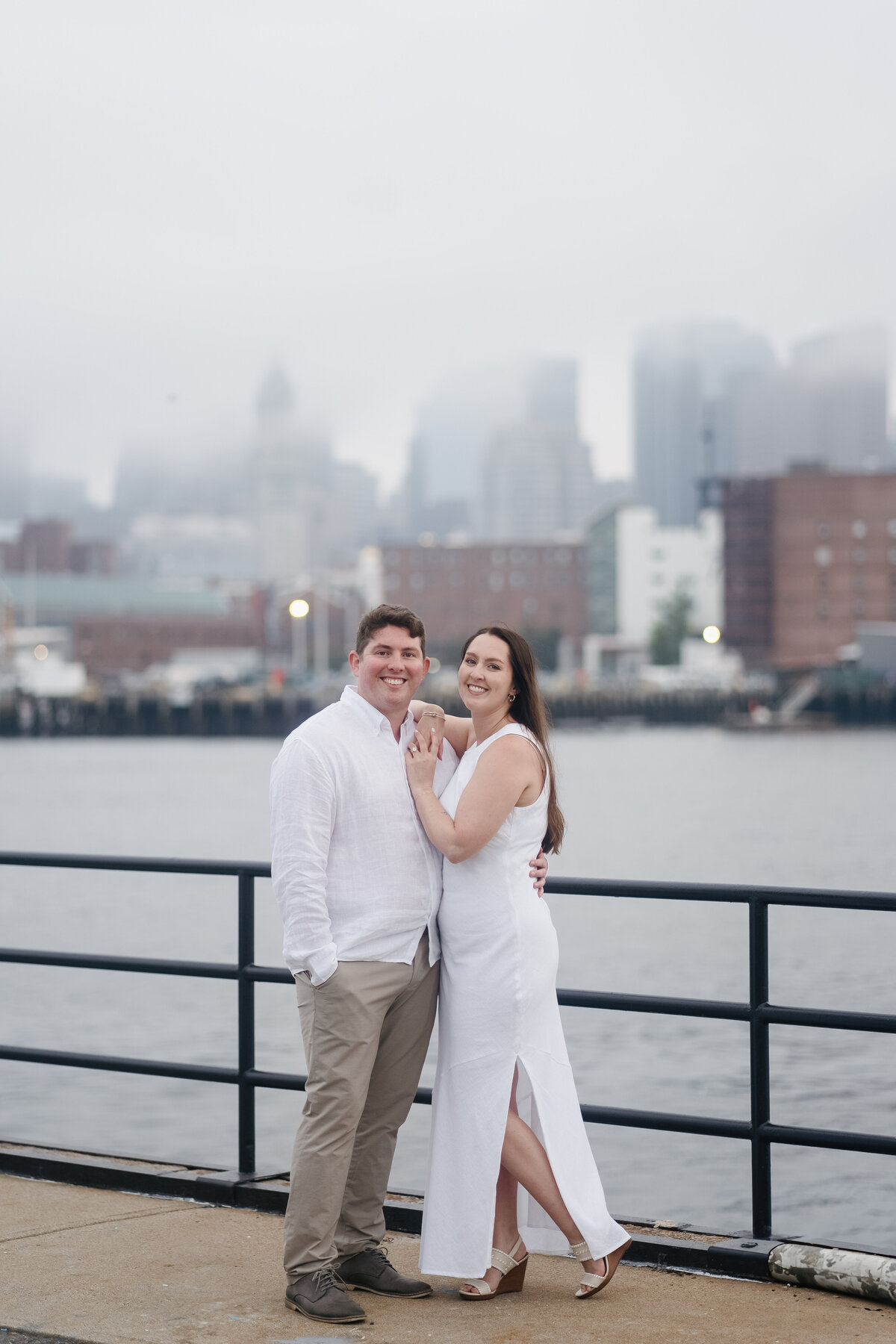 Capture stunning engagement photos in Boston's Seaport District. Modern, scenic, and timeless photography with a beautiful waterfront backdrop.