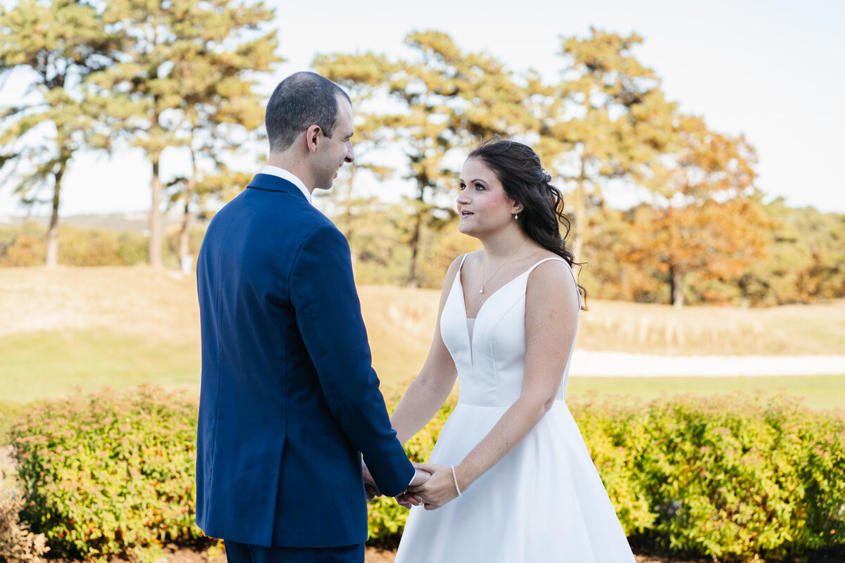 Romantic sunset photos of newlyweds at Waverly Oaks