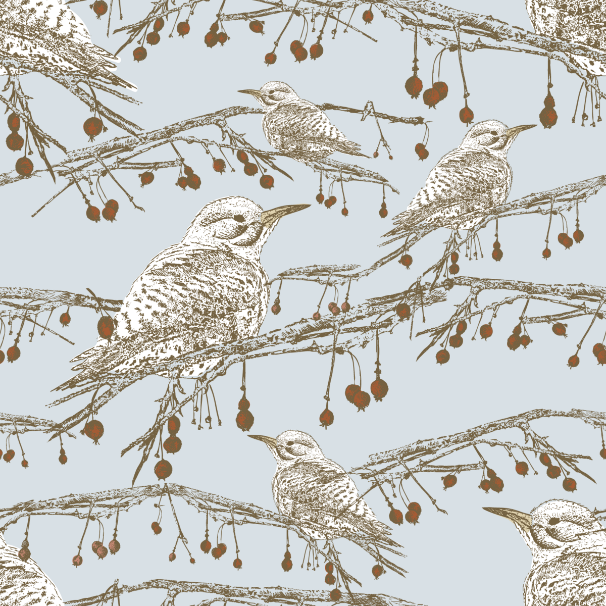 Birds n Berries_Birds n Berries Blue sky