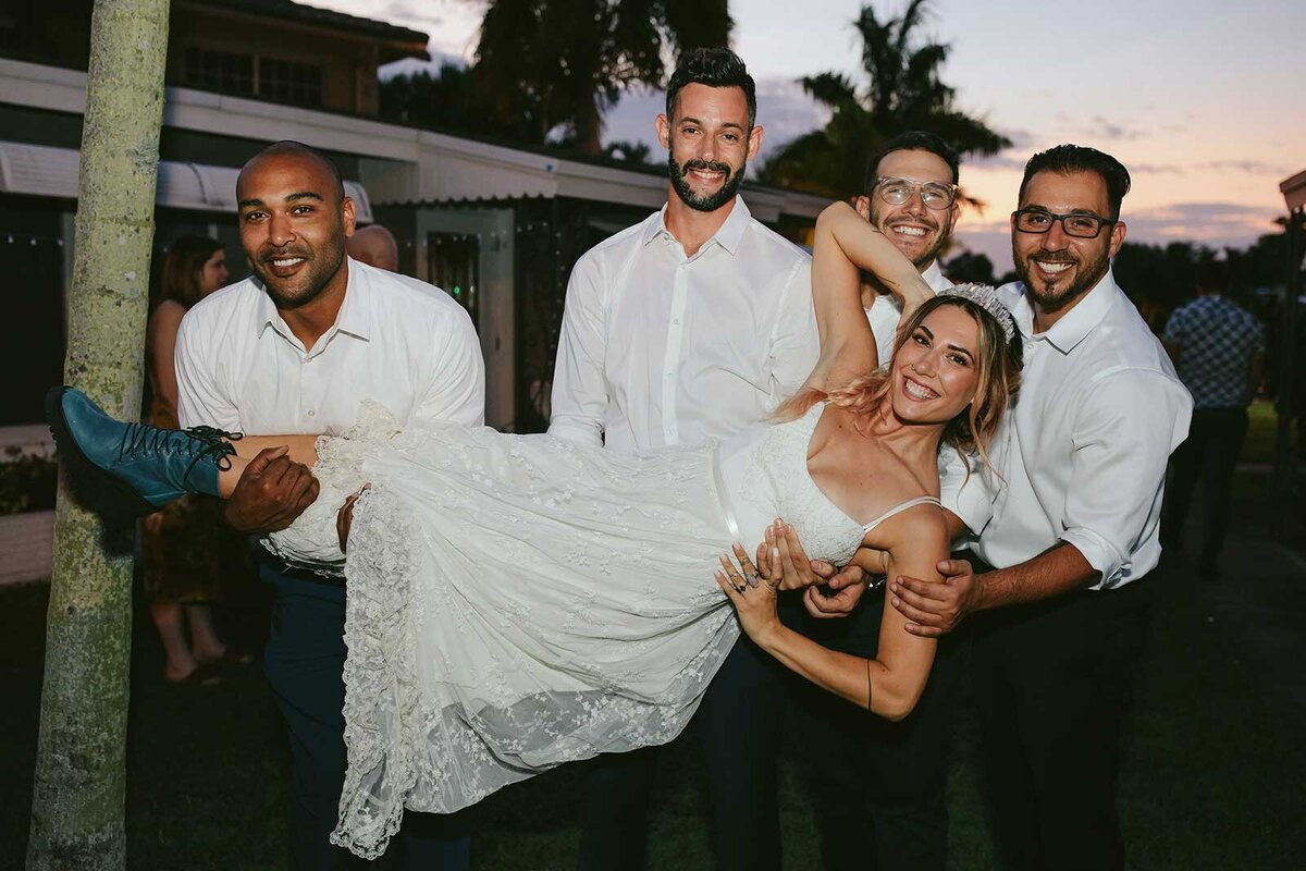 Bride-Crowd-Surfing-South-Florida-Wedding