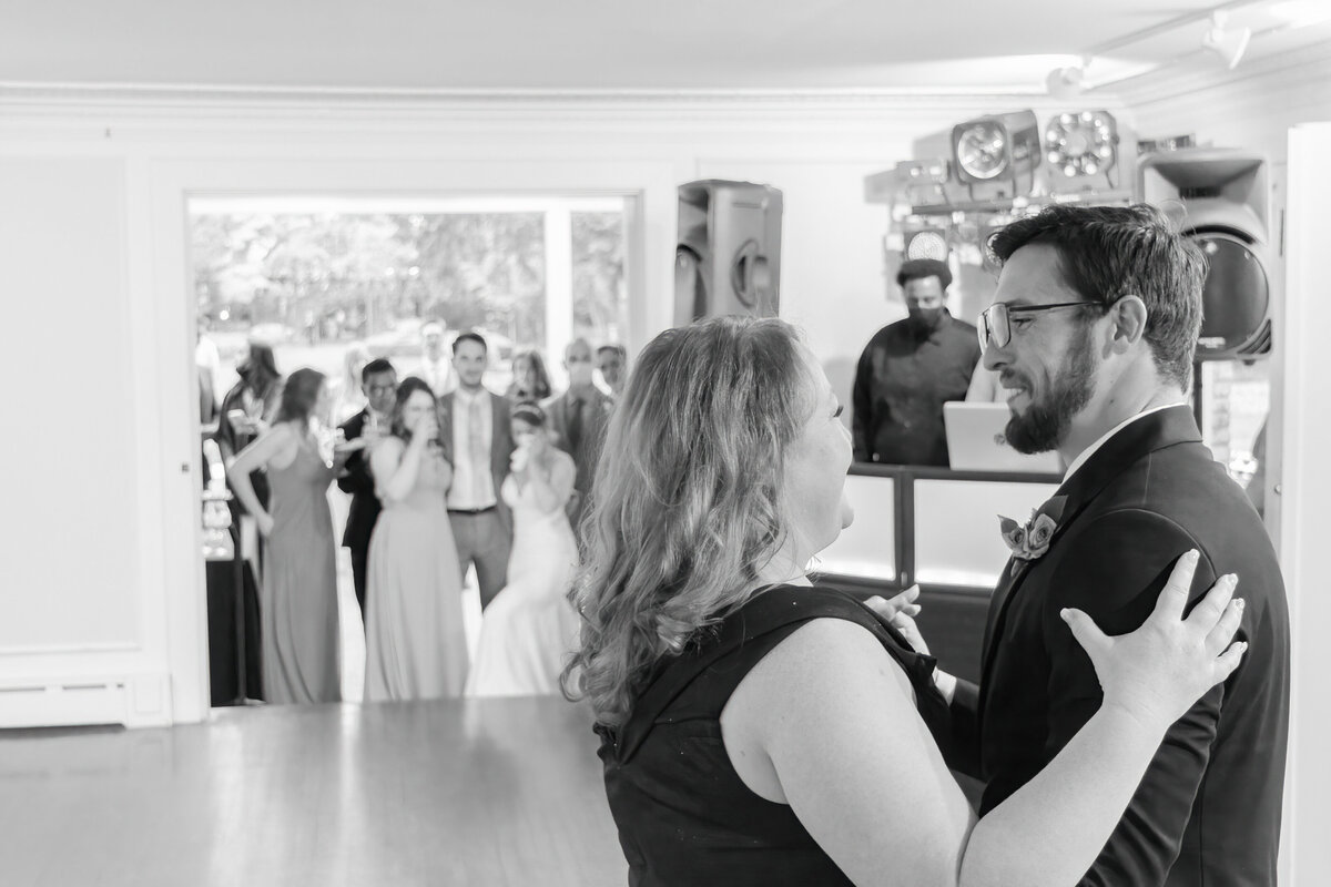 Mother and son dance for a wedding in San Francisco