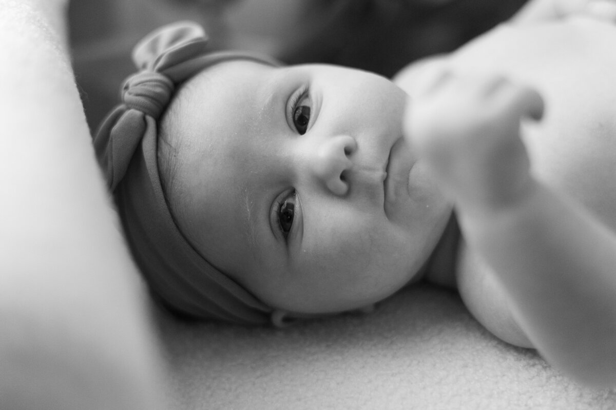 baby lifestyle in studio newborn session Cleveland