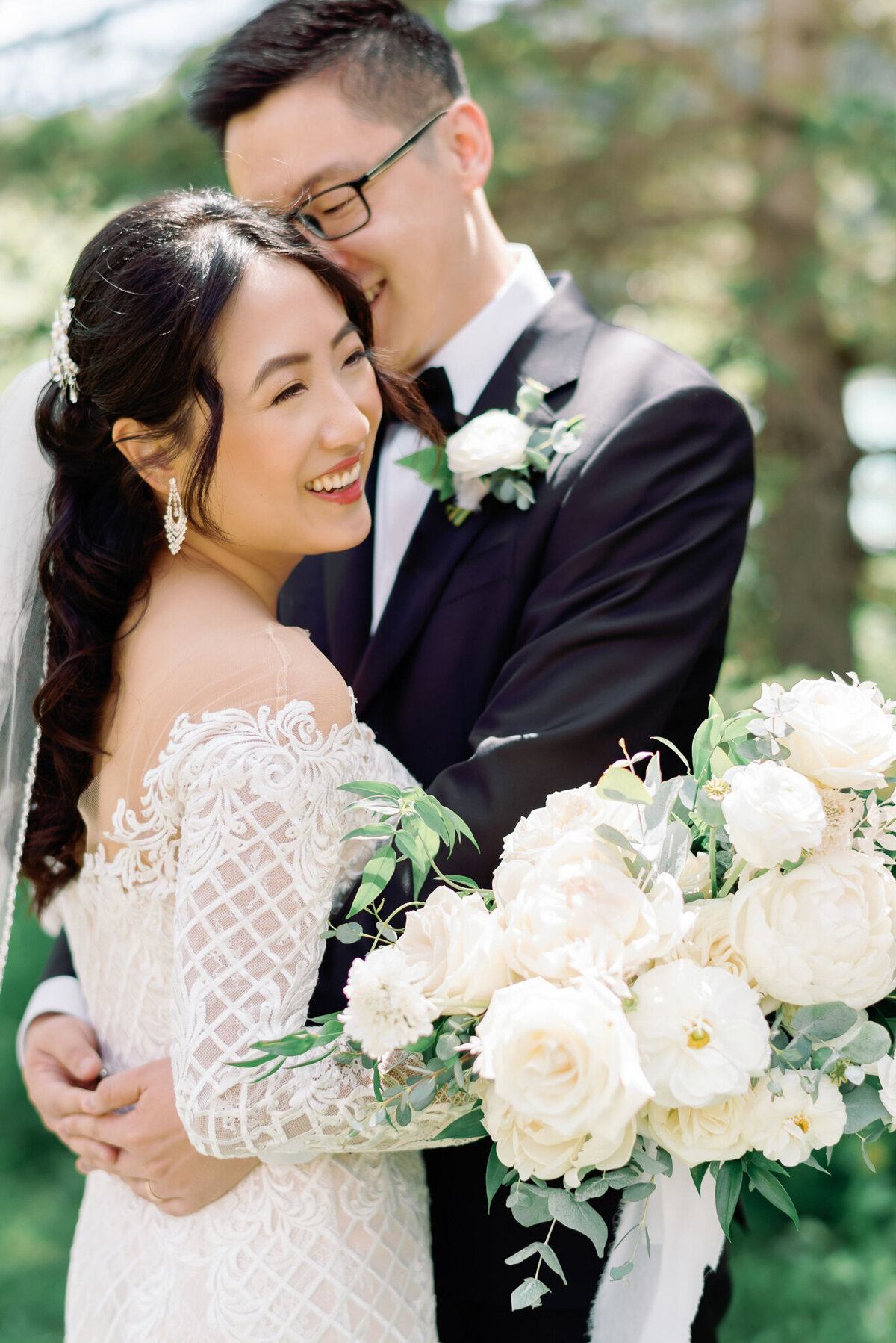 Classic and elegant bridal bouquet by The Romantiks, romantic wedding florals based in Calgary, AB & Cranbrook, BC. Featured on the Brontë Bride Vendor Guide.