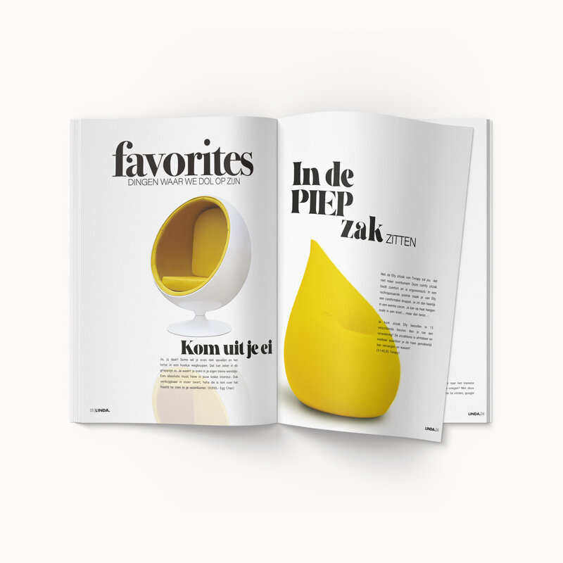 inhoud van magazine ontwerp door Buro m Design