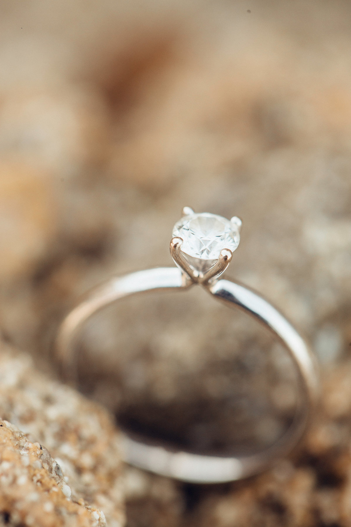 Engagement Photograph Of  a Diamond Ring Los Angeles