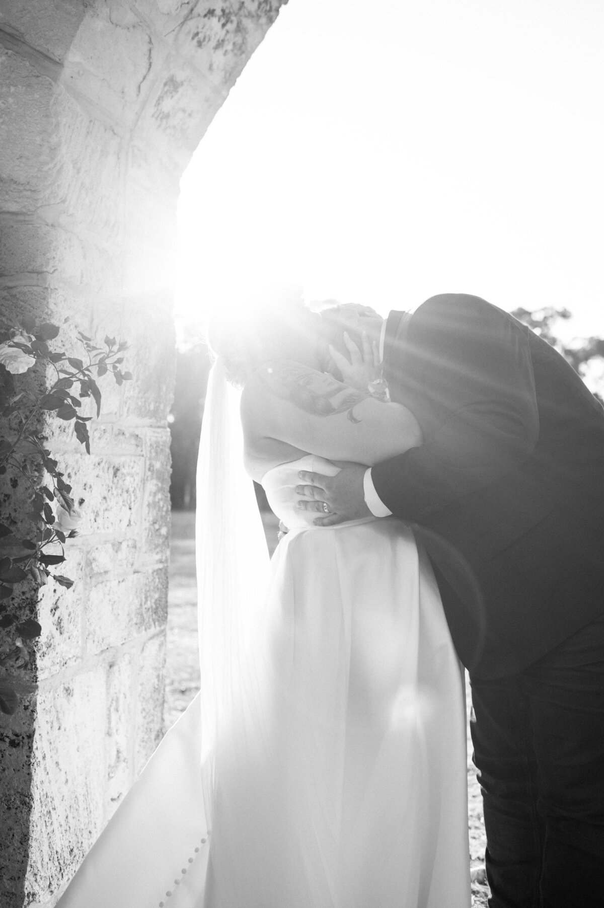 Bride and groom sunset portraits  captured by south west and Perth photographer Kalie Creative