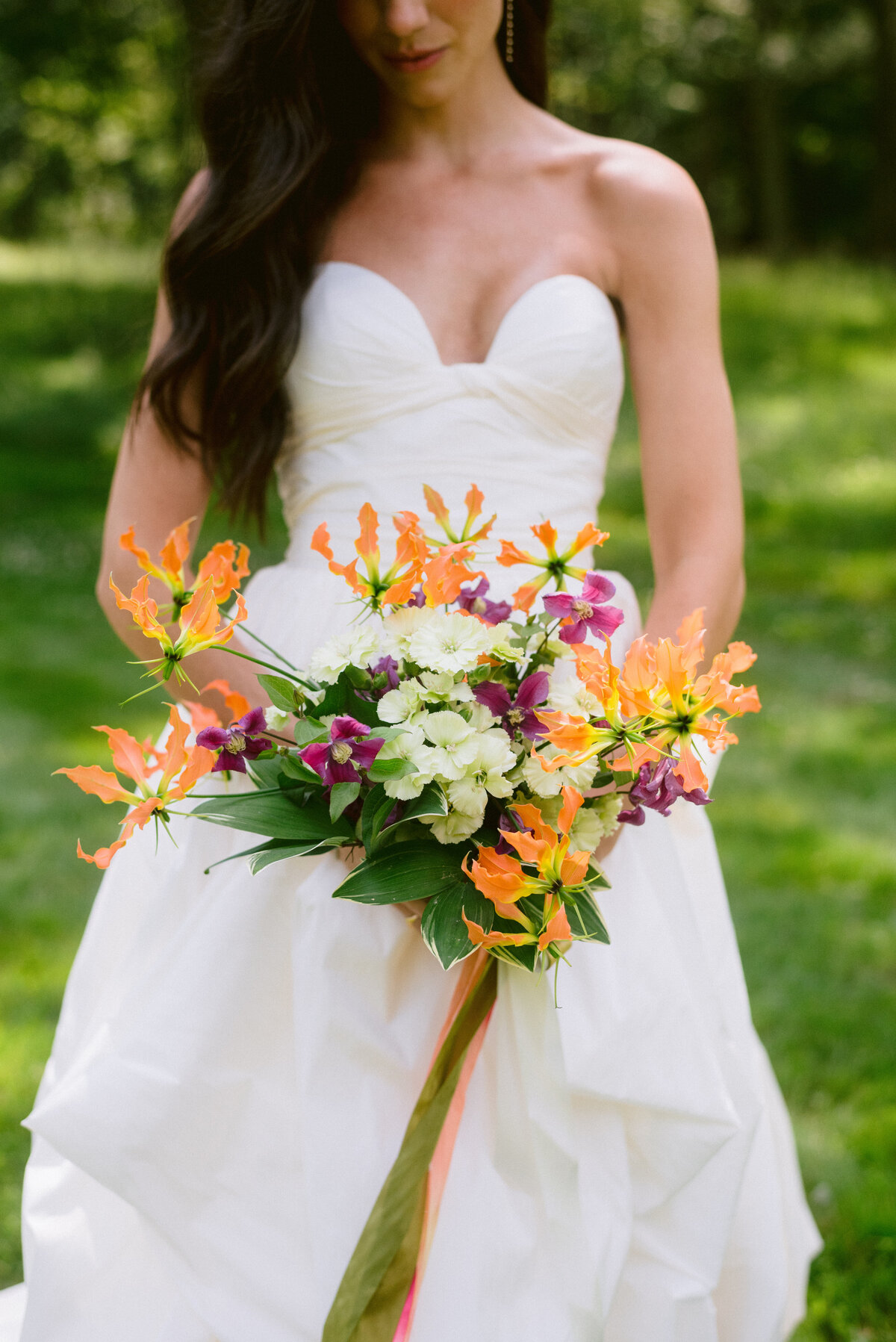 Colorful wedding bouqet Connecticut by Gathered East