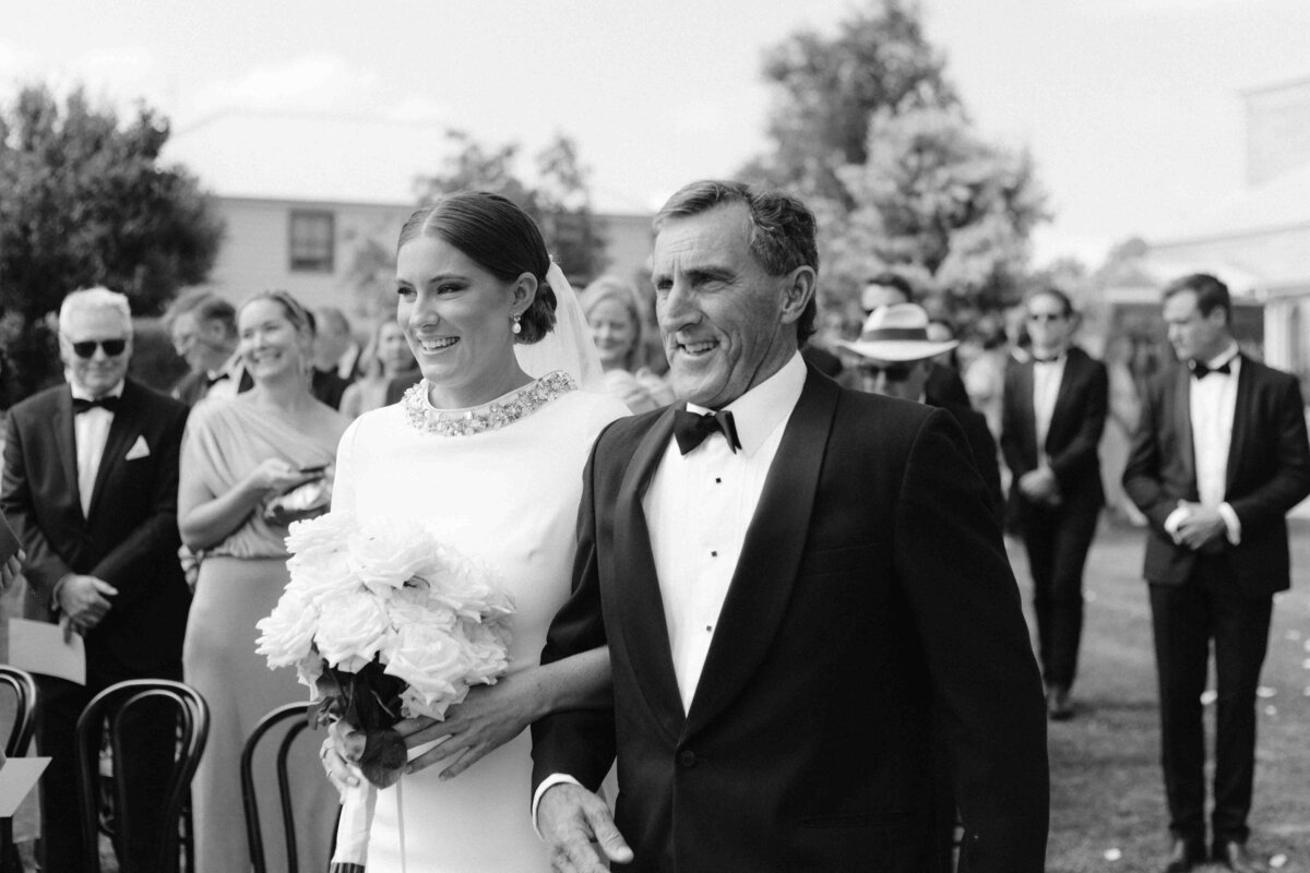 bride with her father during procession