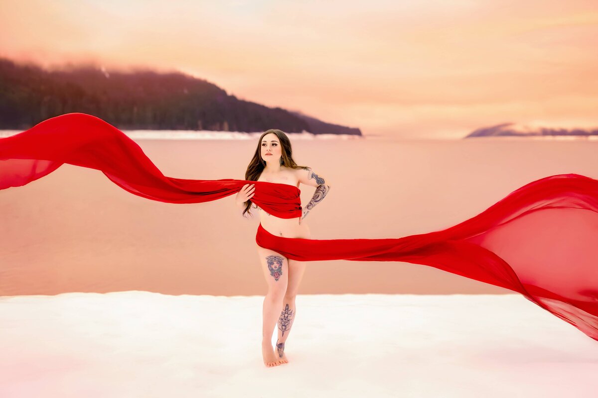 Chicago boudoir snow