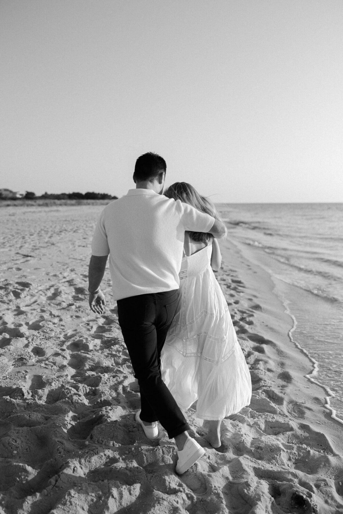 Southampton sunset engagement photo