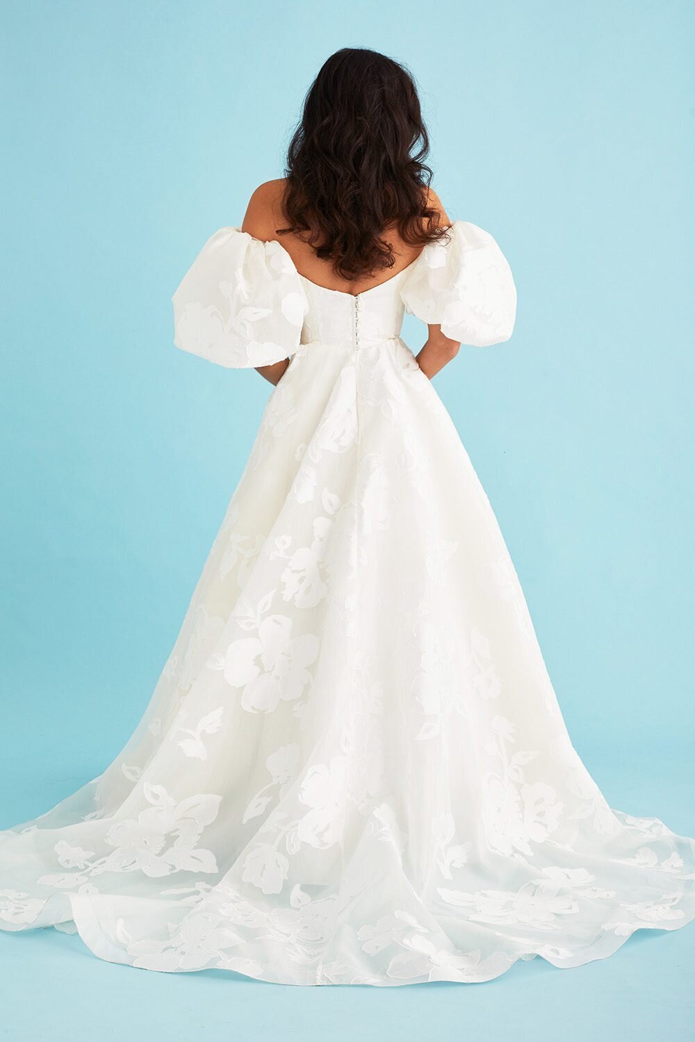 Dramatic Sleeve Ballgown wedding gown.
