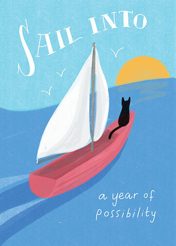 Sail Into birthday card