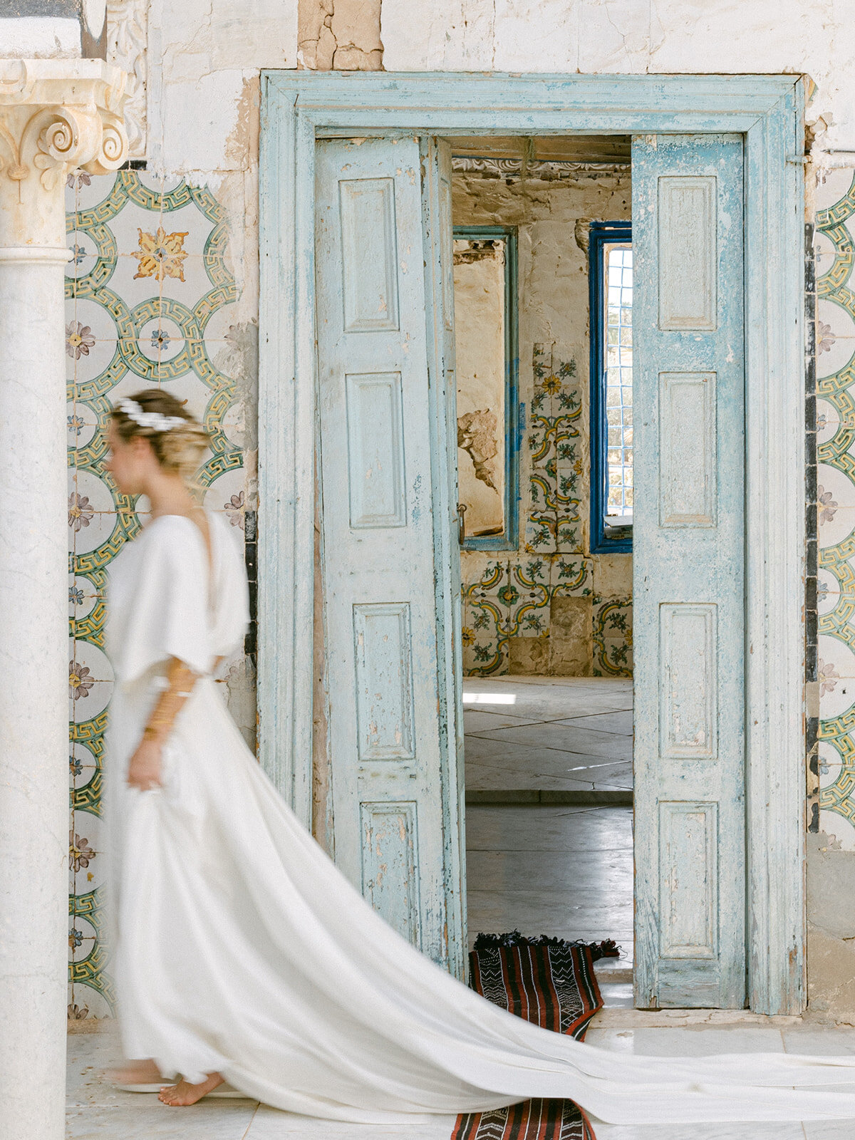 Oriental mystery fashion shoot at palais Ben Ayed - Tunisia - Veronique Lorre Destination artistic direction florist9